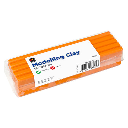 Educational Colours Modelling Clay 500g Orange Cello Wrapped