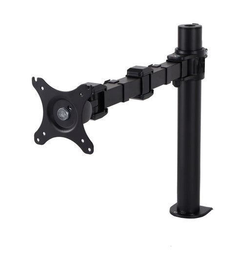 Rapidline Revolve Pole Mounted Single Monitor Arm Black