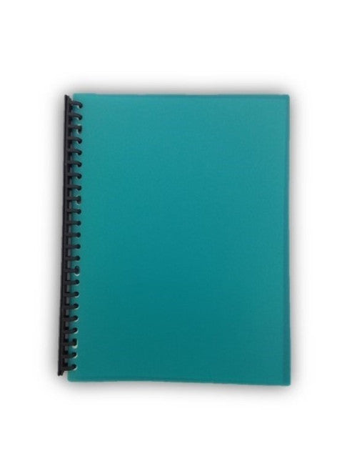 Writer A4 Display Book Refillable 20 Page Green Pack of 12