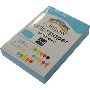 Rainbow Office Paper A4 80gsm Bright Blue Pack of 500