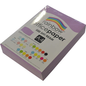 Rainbow Office Paper A4 80gsm Pastel Lavender Pack of 500