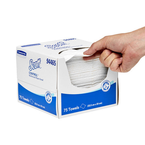 Scott Control Reinforced Small Wipers White 75 Sheets Packs of 6