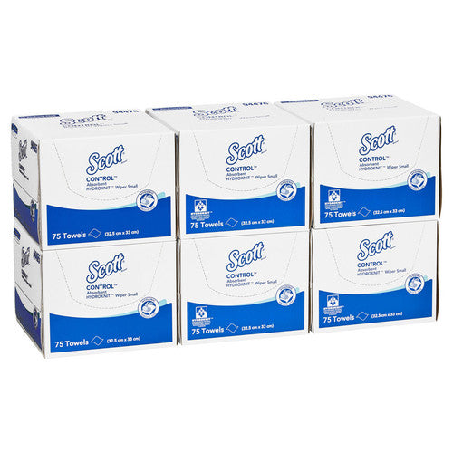 Scott Control Absorbent Hydroknit Small Wiper White 75 Sheets Box of 6