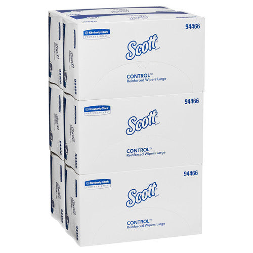 Scott Control Reinforced Large Wipers White 75 Sheets Packs of 6
