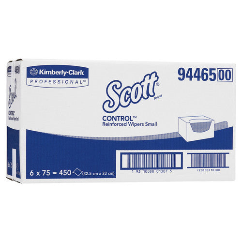 Scott Control Reinforced Small Wipers White 75 Sheets Packs of 6