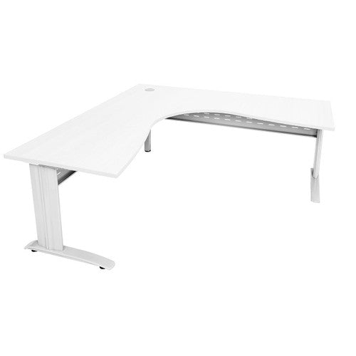 Rapidline Rapid Span Corner Workstation 1800 x 1500 x 700mm Natural White / White Satin