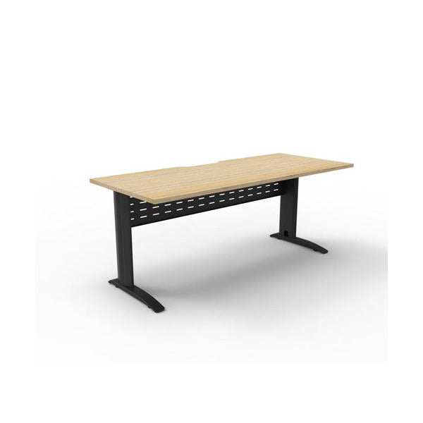 Rapidline Deluxe Rapid Span Open Workstation 1800 x 750mm Natural Oak / Black Satin