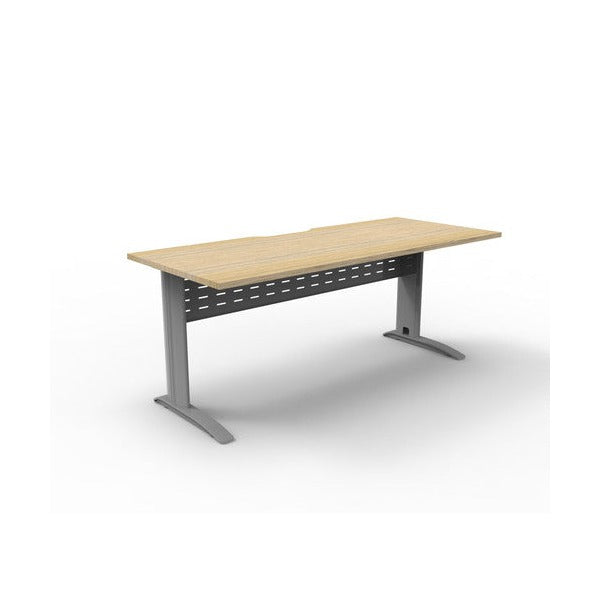 Rapidline Deluxe Rapid Span Open Workstation 1800 x 750mm Natural Oak / Precious Silver