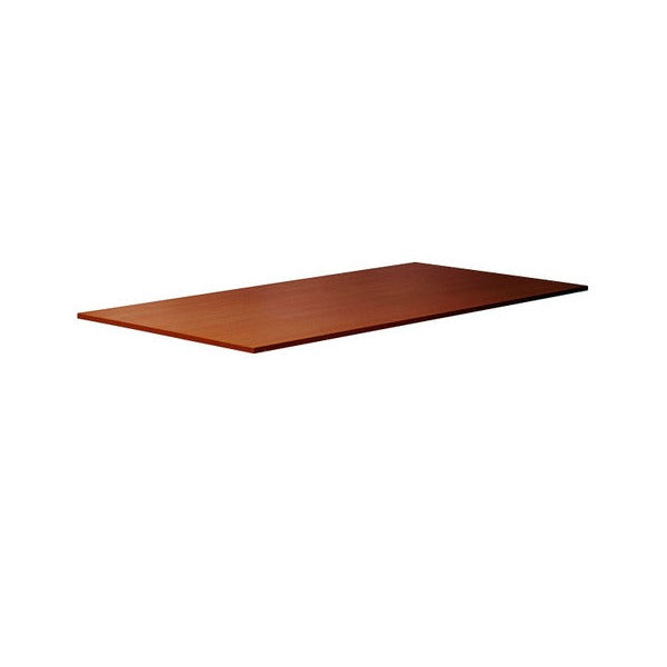 Rapidline rectangular table top in Cherry, shown on its own at an angle against a plain white background