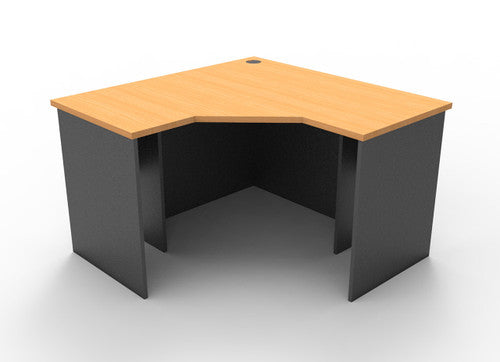 Rapidline Rapid Worker Corner Workstation 1200 x 1200 x 600mm Beech / Ironstone