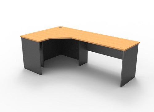 Rapidline Rapid Worker Corner Workstation 1200 x 2100 x 600mm Beech / Ironstone