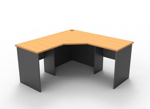 Rapidline Rapid Worker Corner Workstation 1800 x 1800 x 600mm Beech / Ironstone