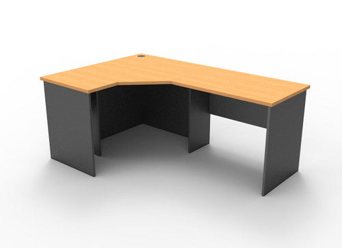 Rapidline Rapid Worker Corner Workstation 2100 x 1500 x 600mm Beech / Ironstone