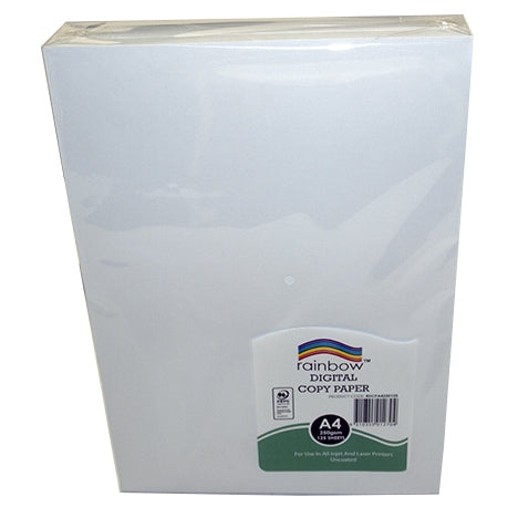 Rainbow Digital Copy Paper A4 250gsm pack standing upright, label at the lower right corner, view 2