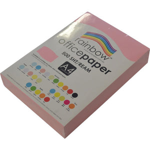 Rainbow Office Paper A4 80gsm Pastel Pink 500 Pack - image 1