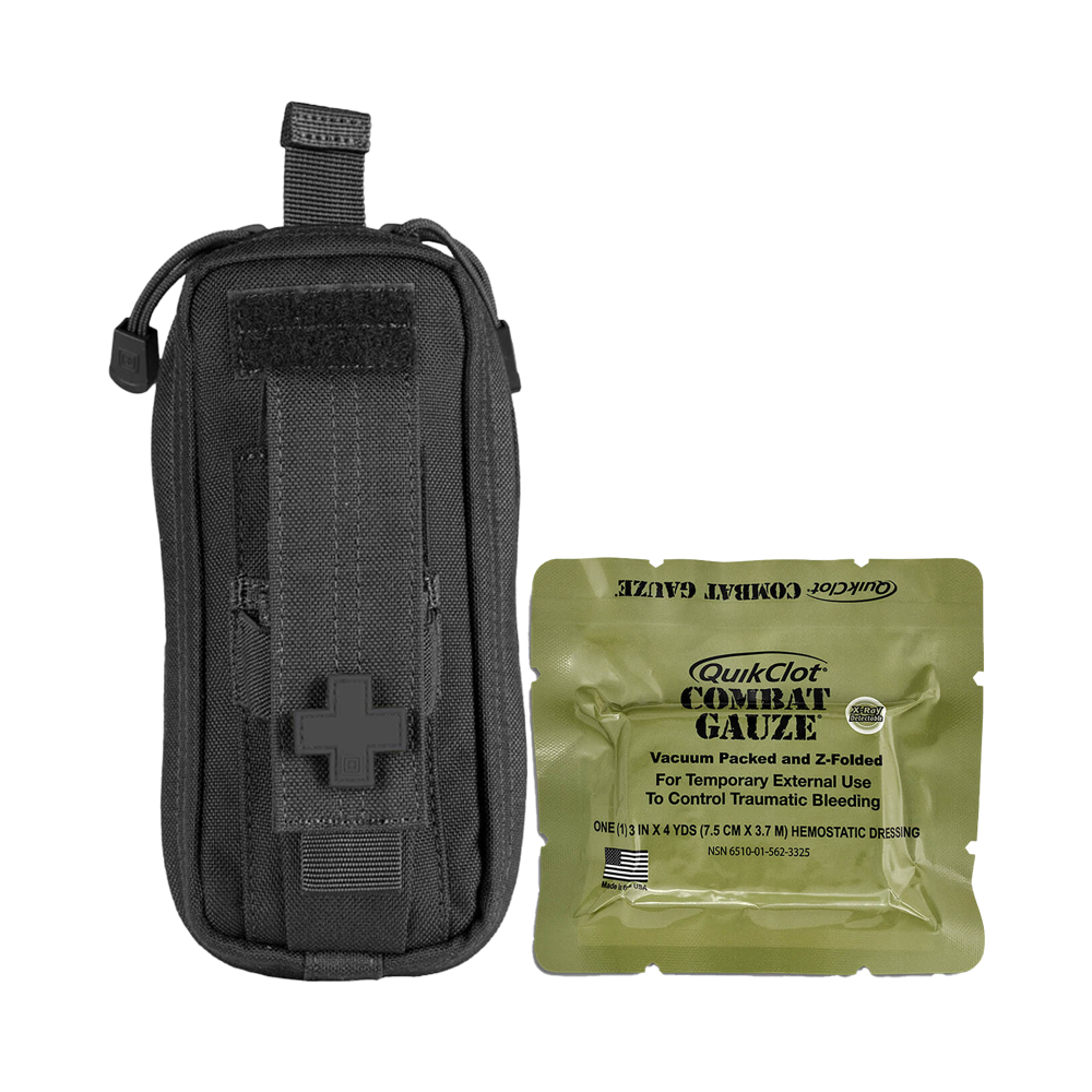 RapidStop Small Bleed Control Kit QUIKCLOT Combat Gauze Tactical 8 x 18 x 6cm military-grade haemorrhage control