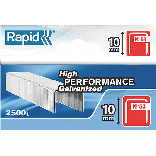 Rapid No.53 Finewire Staples 10mm Box 2500 - image 1