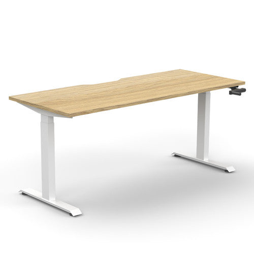 Rapidline Boost Crank Single Sided Workstation 1500 x 750mm Natural Oak White Satin - image 1