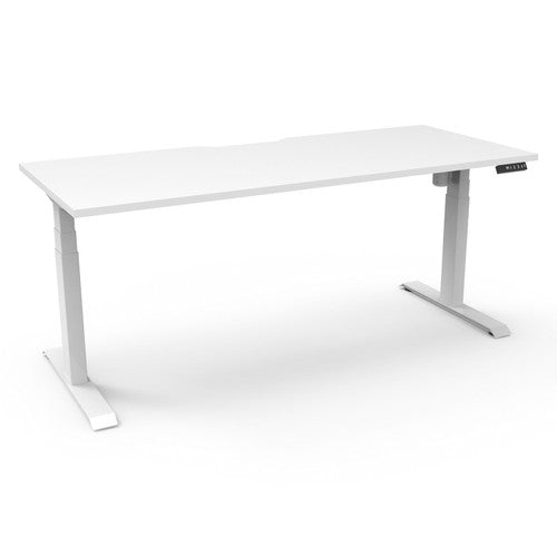 Rapidline Boost Light Single Sided Workstation 1800 x 750mm Natural White / White Satin - image 1