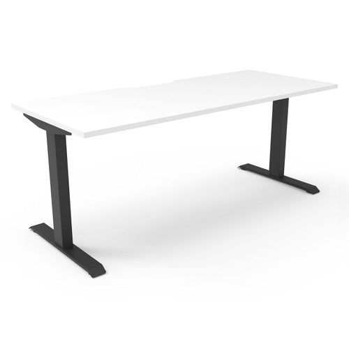 Rapidline Boost Static Single Sided Workstation 1500 x 750mm Natural White Black Satin - image 1