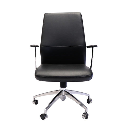 Rapidline CL3000M Medium Back Slimline Executive Chair Black PU - image 1
