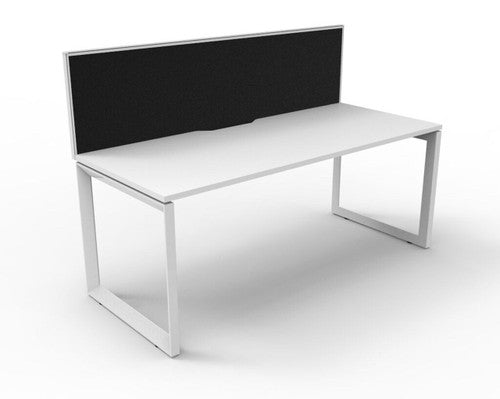 Rapidline Deluxe Infinity Single Sided Workstation with Screen 1800 x 750mm Natural White - image 1