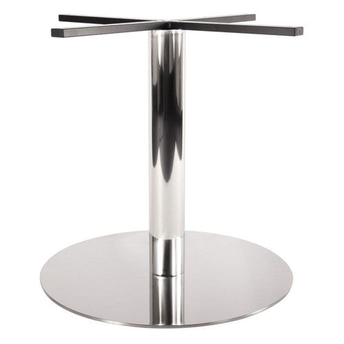 Rapidline Estilo Disc Base Table Frame Polished Stainless Steel 600mm - image 1