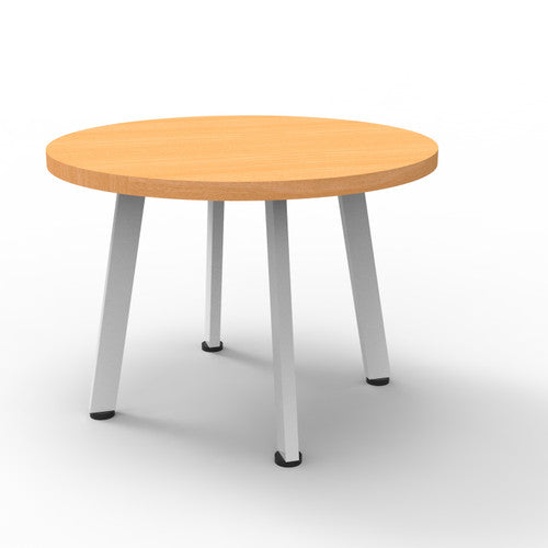 Rapidline Eternity Round Coffee Table 600mm Beech White - image 1