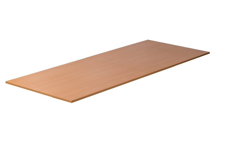 Rapidline rectangular table top in Beech, supplier product render of the top on its own on a white background