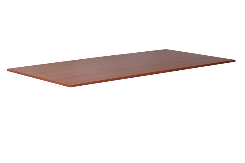 Rapidline rectangular table top in Cherry, supplier product render of the top on its own on a white background