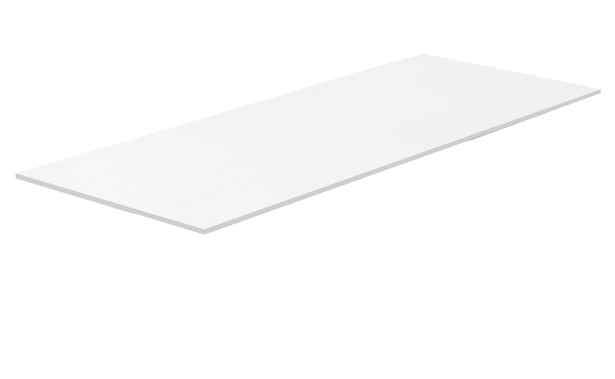 Rapidline rectangular table top in Natural White, supplier product render of the top on its own on a white background