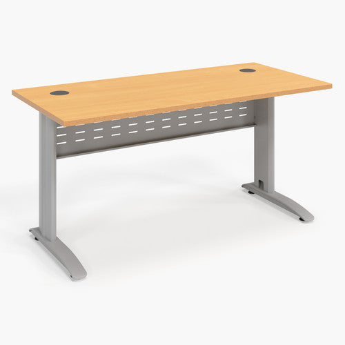 Rapidline Rapid Span Open Workstation 1500 x 700mm Beech and Precious Silver - image 1