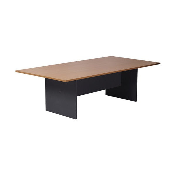 Rapidline Rapid Worker Rectangular Boardroom Table 3200 x 1200mm Beech Ironstone - image 1