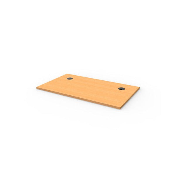 Rapidline Rectangle Table Top 1200 x 700 x 25mm Beech with 2 Cable Ports - image 1