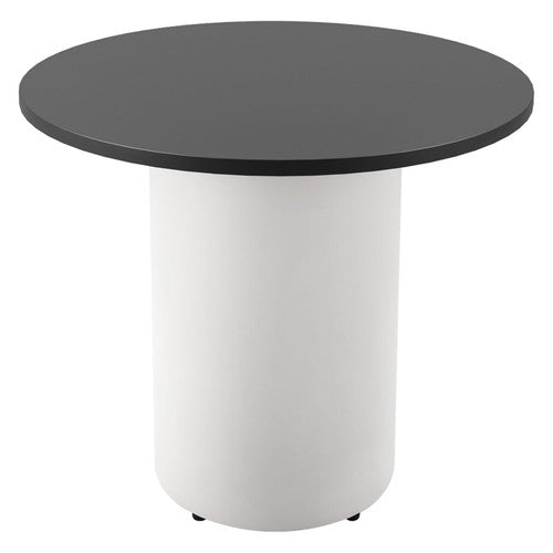 Rapidline Round Table Drum Base 900mm Diameter Black and White - image 1