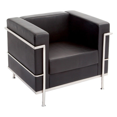 Rapidline Space Single Seater Lounge Chair Black PU - image 1