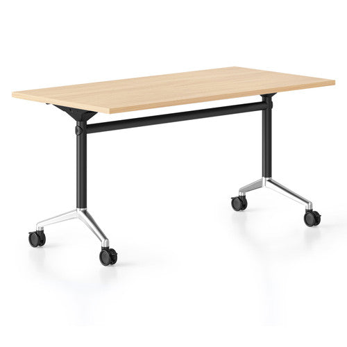 Rapidline Typhoon Flip Top Table 2100 x 750mm Natural Oak Black - image 1