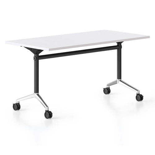 Rapidline Typhoon Flip Top Table 2100 x 750mm Natural White Black Aluminium - image 1