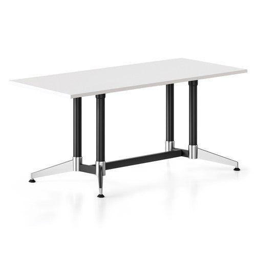 Rapidline Typhoon Meeting Table 1500 x 750mm Natural White Black - image 1