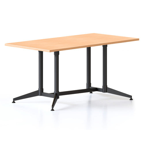 Rapidline Typhoon Meeting and Boardroom Table 1500 x 750mm Beech Black - image 1
