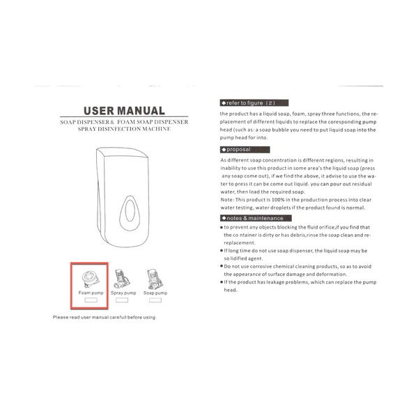 Regal Foam Soap Dispenser White