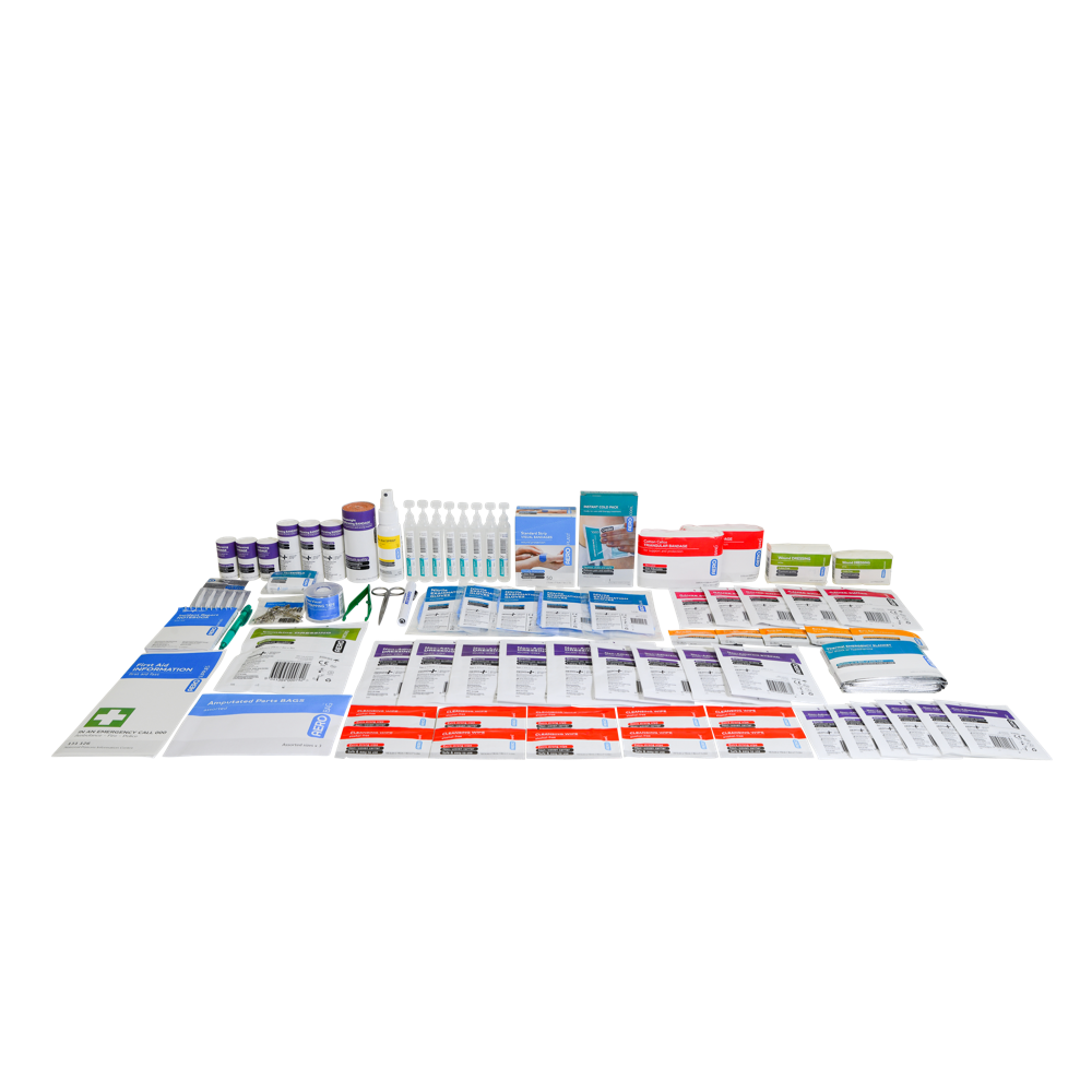 Responder 4 Series Food and Beverage First Aid Kit Refill contents restocking supplies for compliant kitchen and hospitality workplace first aid kits