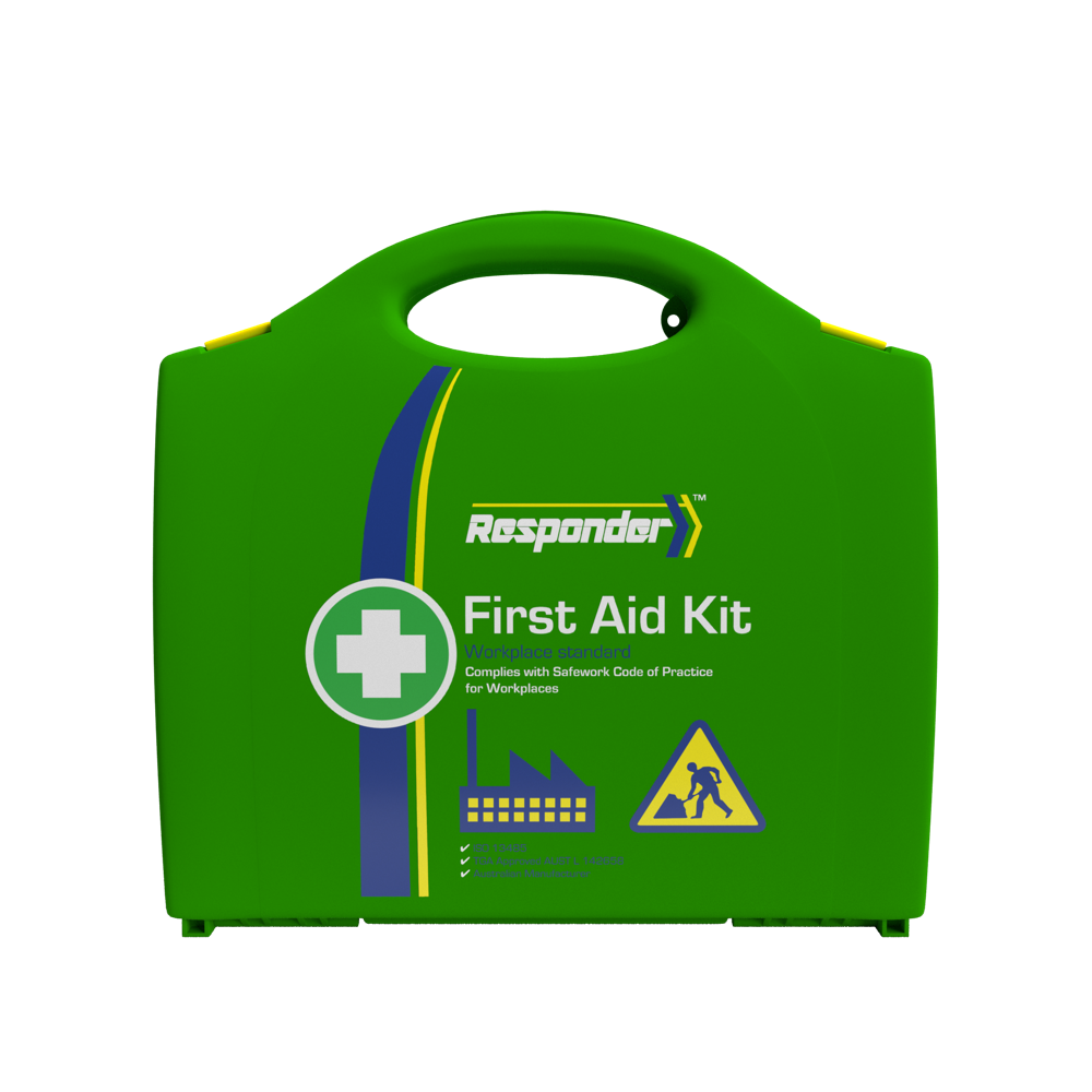 Responder 4 Series Plastic Neat First Aid Kit Small 29 x 10 x 30cm pre-stocked workplace first aid kit for smaller businesses