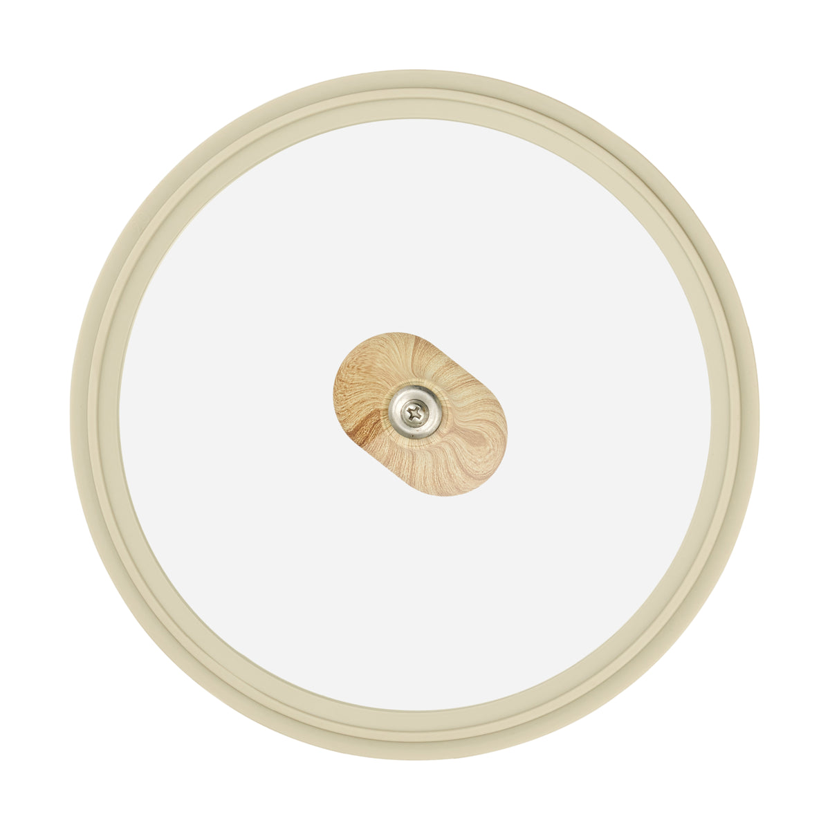 Underside of the tempered glass lid for the Resto Ran 20cm casserole, showing the silicone rim around the edge