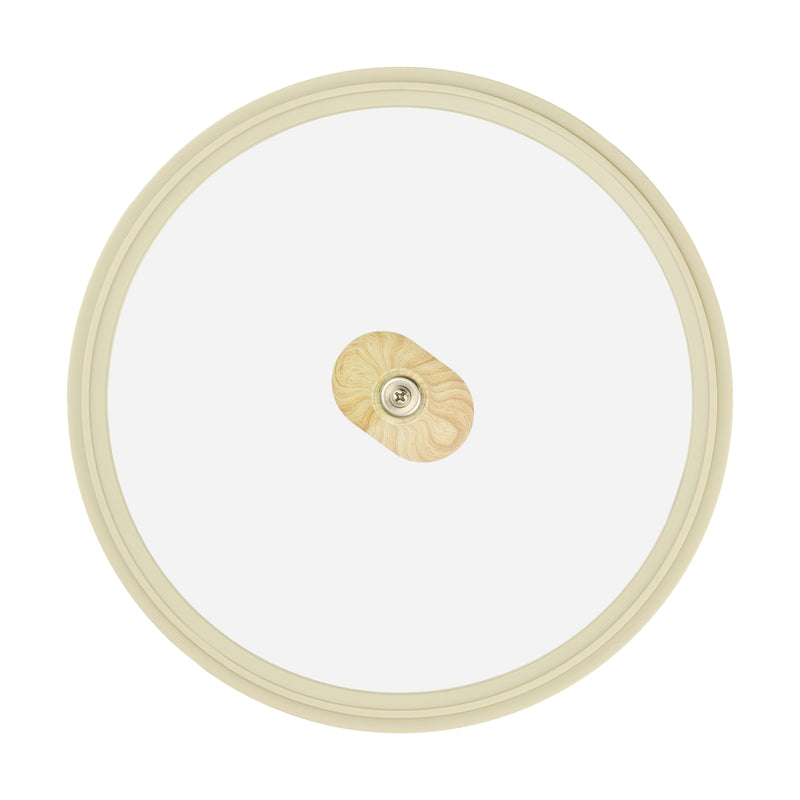 Underside of the tempered glass lid for the Resto Ran 24cm casserole, showing the silicone rim around the edge