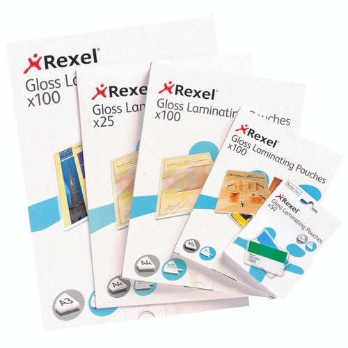 Rexel laminating pouch enclosing a certificate showing crystal-clear protection