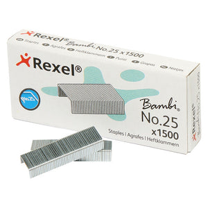 Rexel Bambi No. 25 Staples Box of 1500
