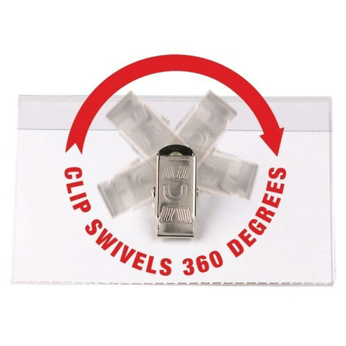 Rexel Convention Cardholder with Pin and Clip Clear Box of 50 - image 3