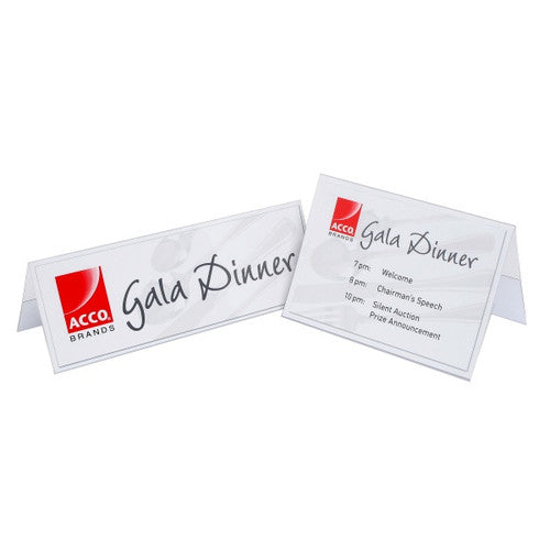 Rexel Large Name Plates 59 x 210mm Clear Box of 25