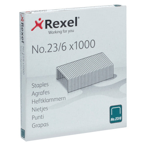 Rexel No. 23/6 Staples Box of 1000